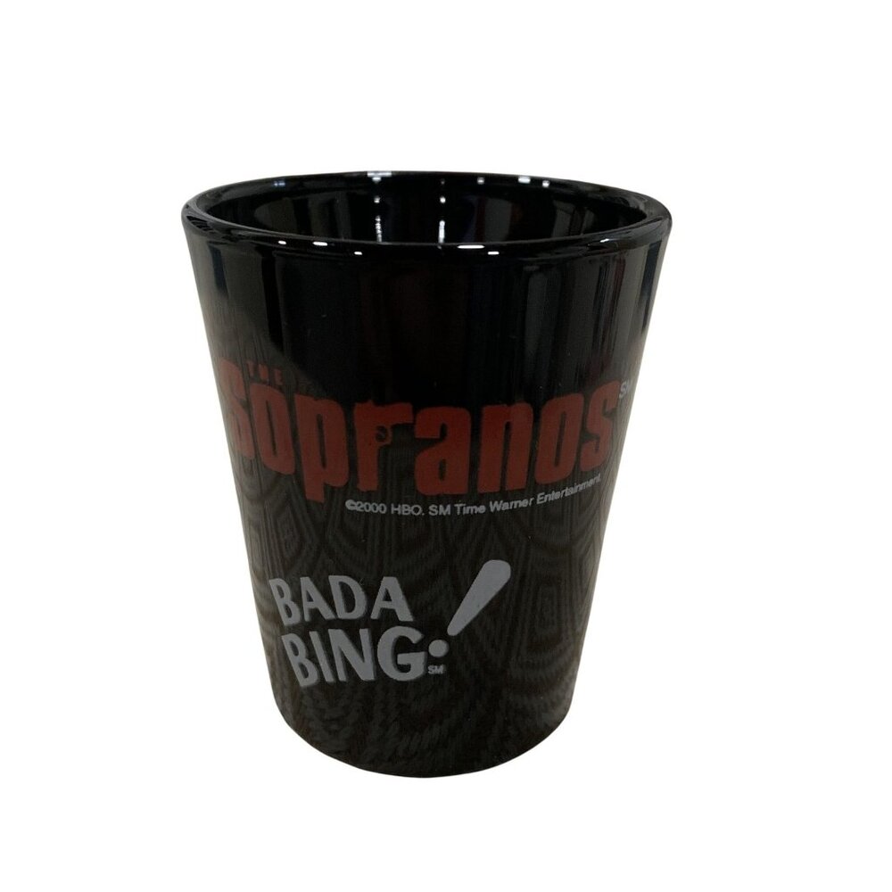 The Sopranos Bada Bing! Black Shot Glass Vintage Y2K HBO